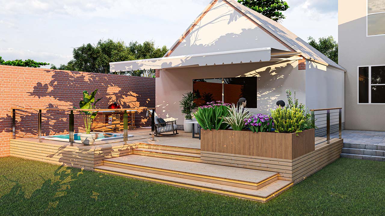 Patio Design with Composite Deck 